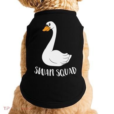 Cute Swan Squad Funny Team Swans Doggie Tank