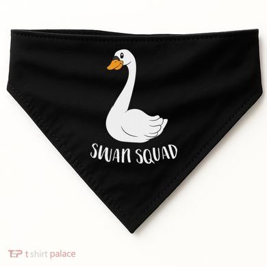 Cute Swan Squad Funny Team Swans USA-Made Doggie Bandana