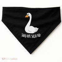 Cute Swan Squad Funny Team Swans USA-Made Doggie Bandana thumb 0