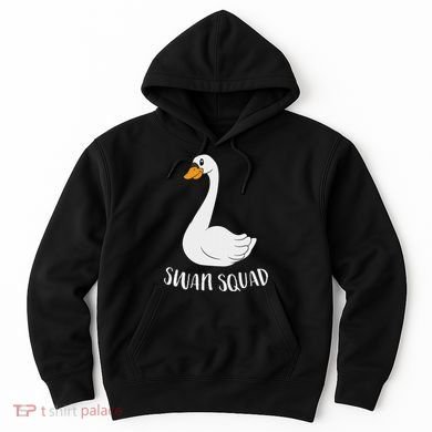 Cute Swan Squad Funny Team Swans Hoodie