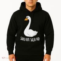 Cute Swan Squad Funny Team Swans Hoodie thumb 2