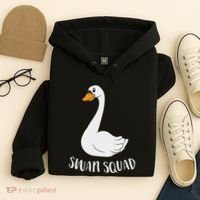 Cute Swan Squad Funny Team Swans Hoodie thumb 4