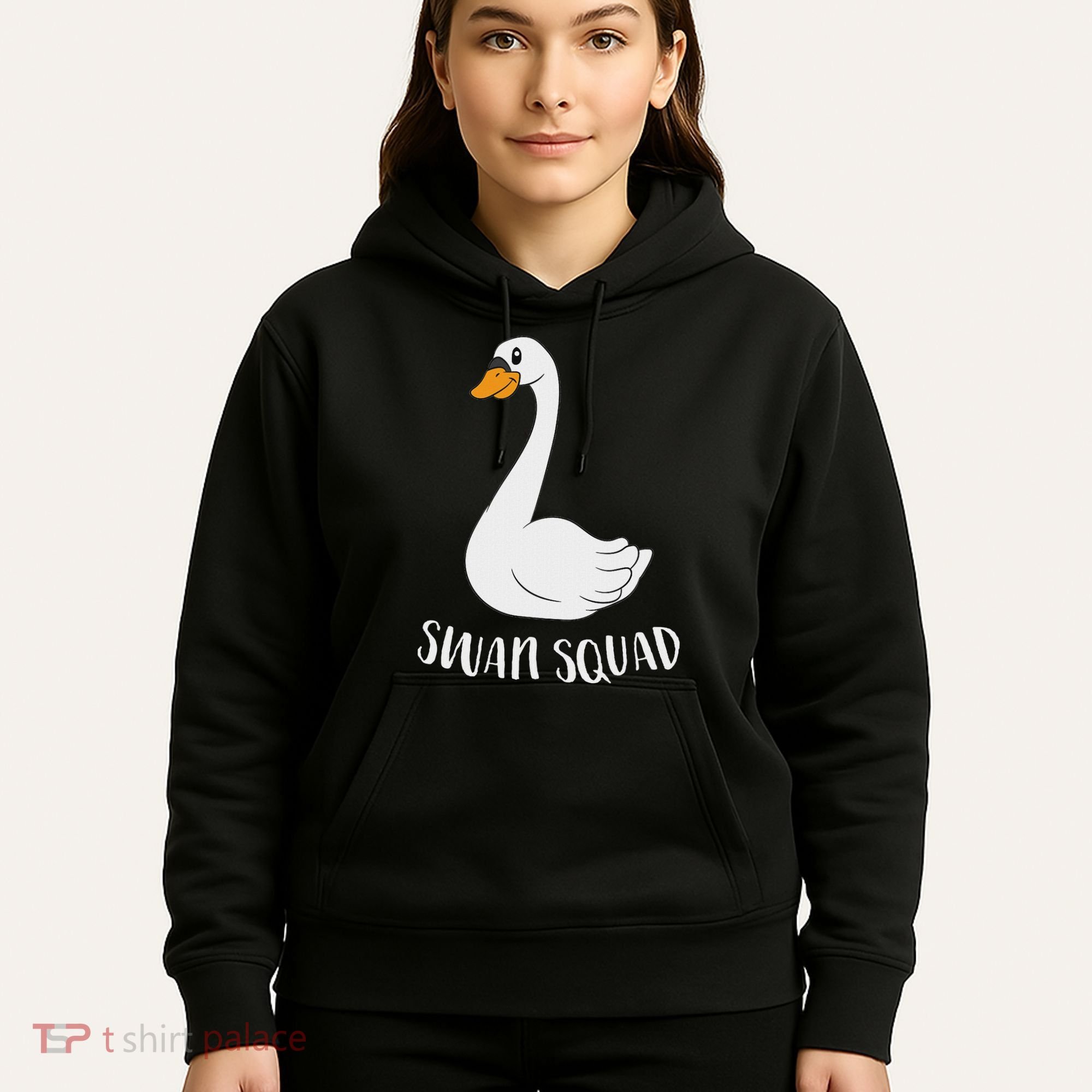 Cute Swan Squad Funny Team Swans Hoodie