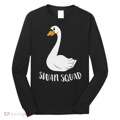 Cute Swan Squad Funny Team Swans Long Sleeve Shirt