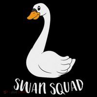 Cute Swan Squad Funny Team Swans Long Sleeve Shirt thumb 2