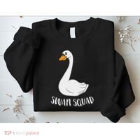 Cute Swan Squad Funny Team Swans Sweatshirt thumb 2