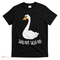 Cute Swan Squad Funny Team Swans T-Shirt thumb 0