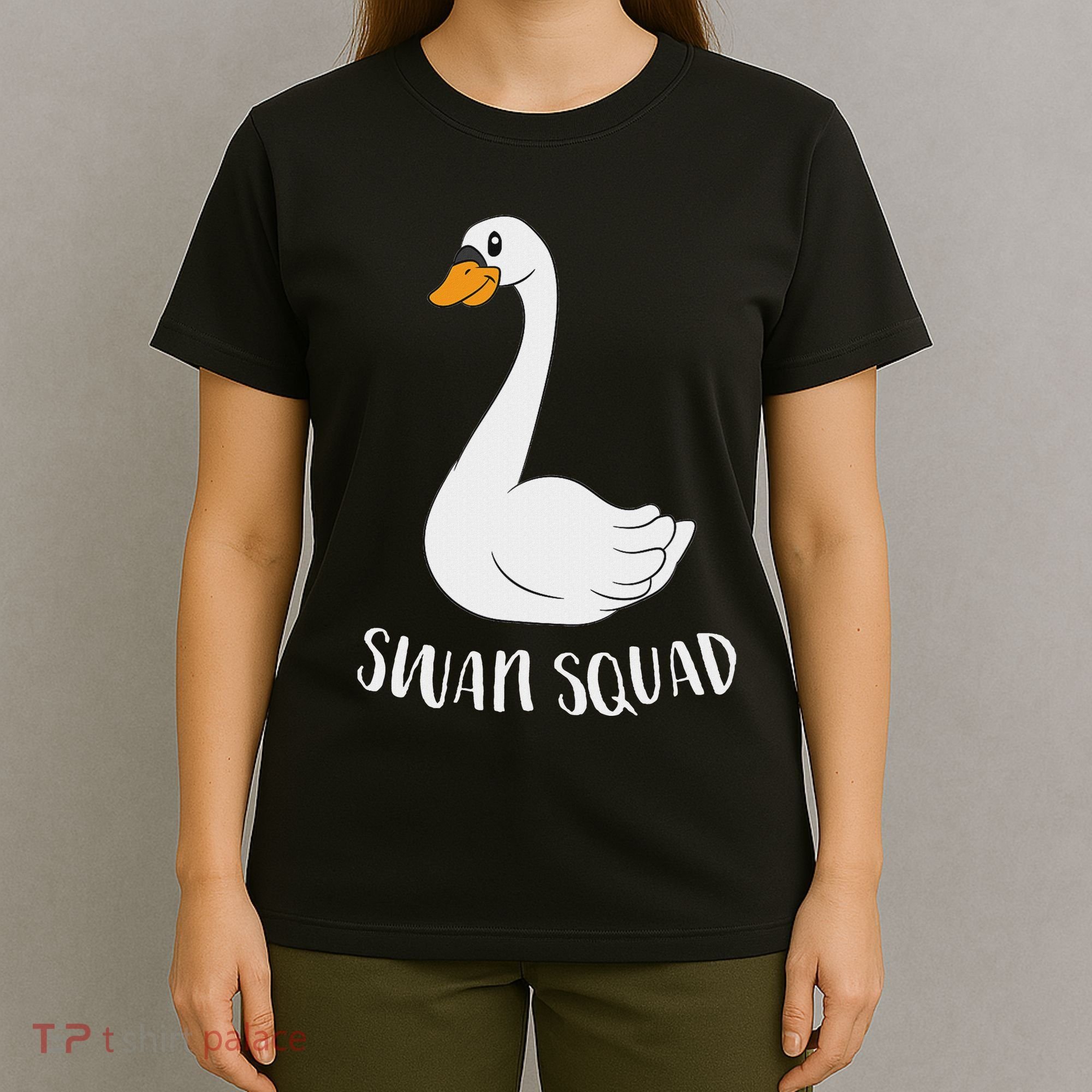 Cute Swan Squad Funny Team Swans T-Shirt