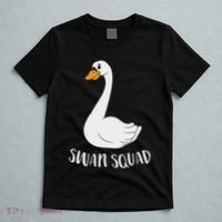 Cute Swan Squad Funny Team Swans T-Shirt thumb 5