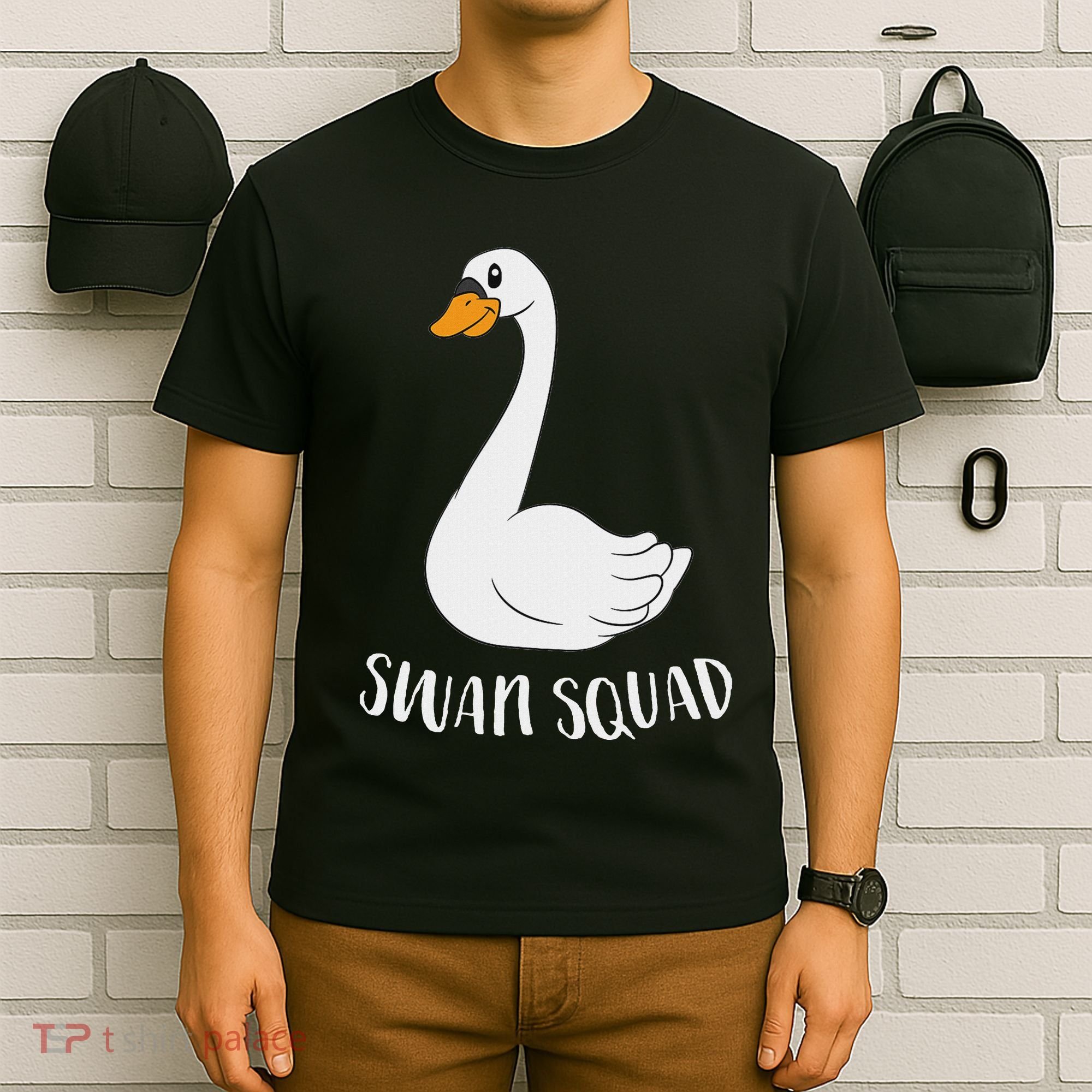Cute Swan Squad Funny Team Swans T-Shirt
