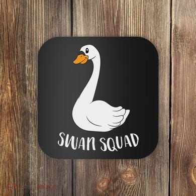 Cute Swan Squad Funny Team Swans Coaster
