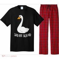Cute Swan Squad Funny Team Swans Pajama Set thumb 0