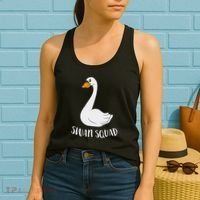 Cute Swan Squad Funny Team Swans Women's Tank Top thumb 2
