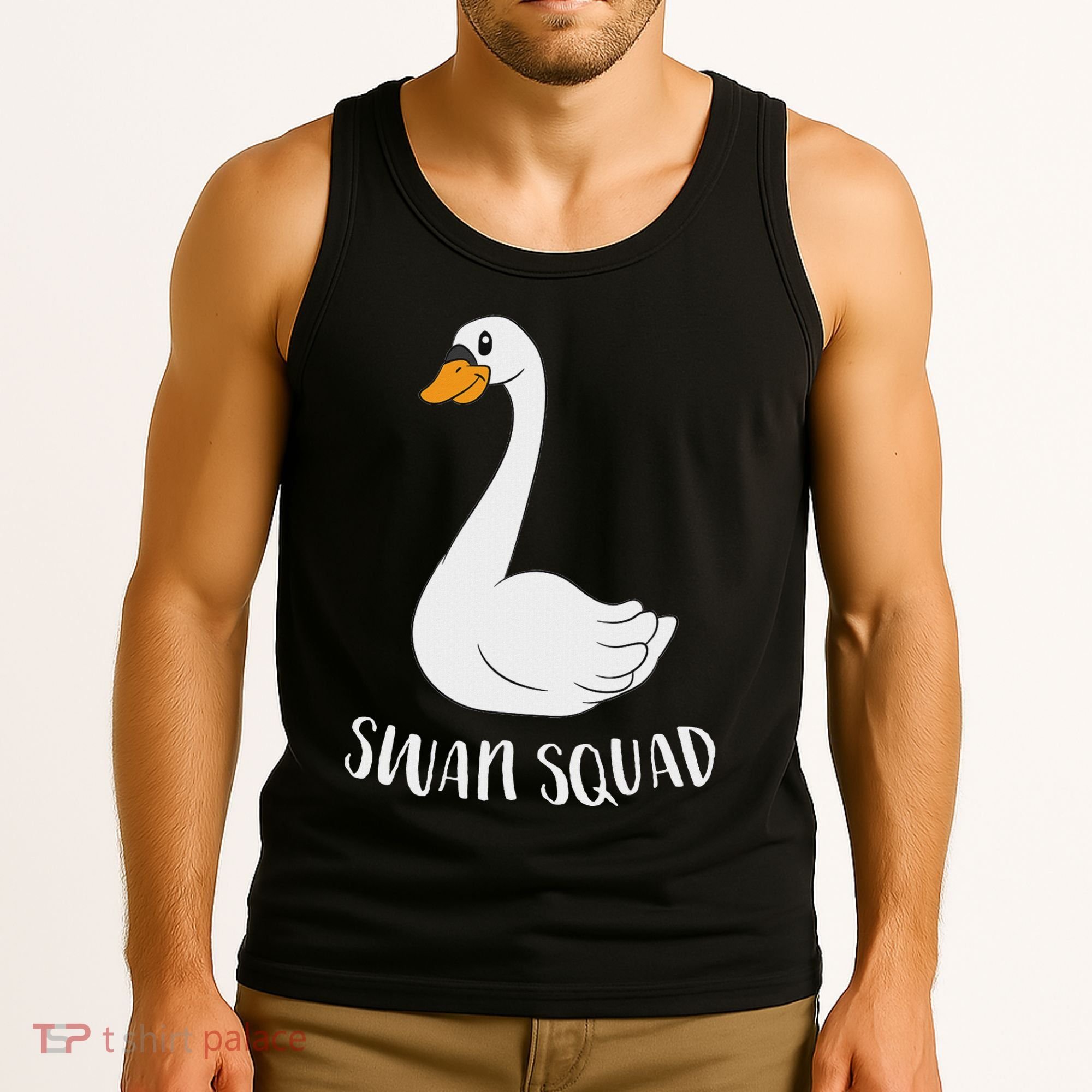Cute Swan Squad Funny Team Swans Tank Top