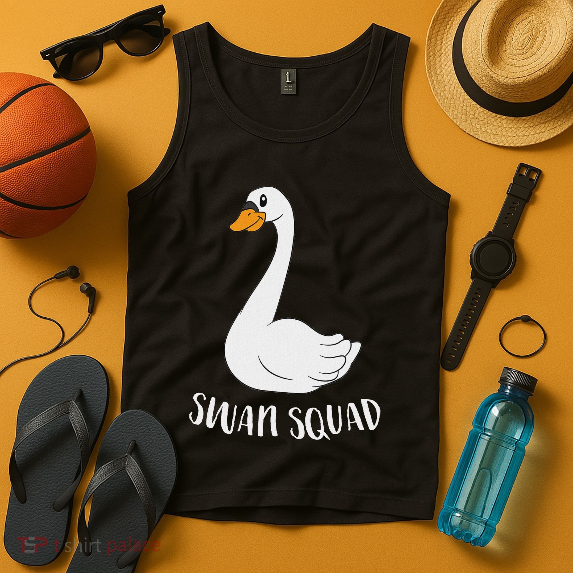 Cute Swan Squad Funny Team Swans Tank Top