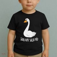 Cute Swan Squad Funny Team Swans Toddler T-Shirt thumb 2