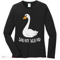 Cute Swan Squad Funny Team Swans Women's Long Sleeve Shirt thumb 0