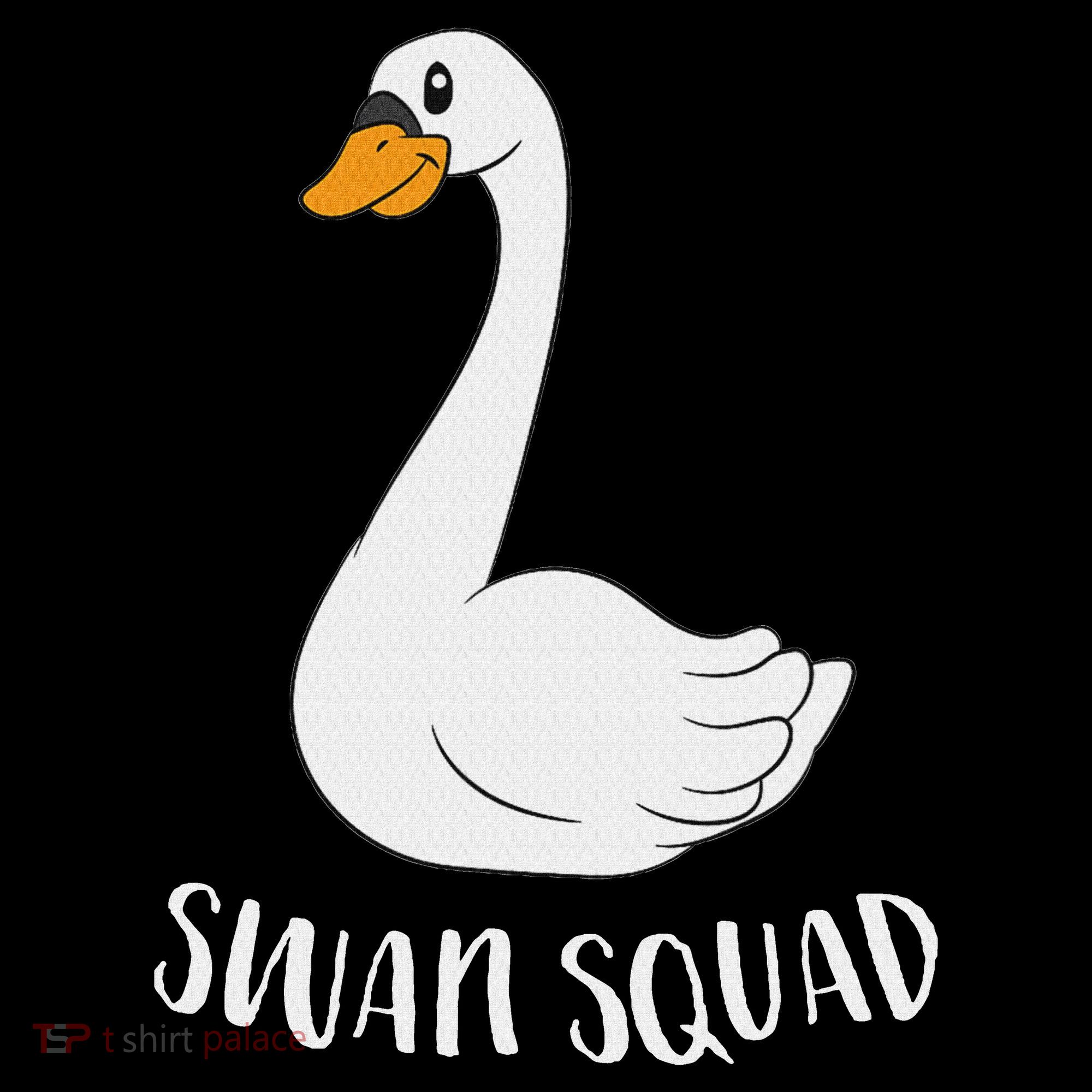 Cute Swan Squad Funny Team Swans Women's Long Sleeve Shirt