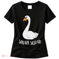 Cute Swan Squad Funny Team Swans Women's T-Shirt thumb 0
