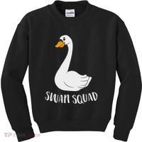 Cute Swan Squad Funny Team Swans Kids Sweatshirt thumb 0