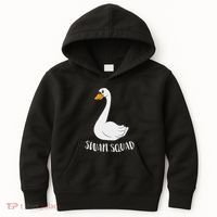 Cute Swan Squad Funny Team Swans Kids Hoodie thumb 0