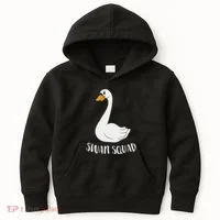 Cute Swan Squad Funny Team Swans Kids Hoodie thumb 0