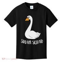 Cute Swan Squad Funny Team Swans Kids T-Shirt thumb 0