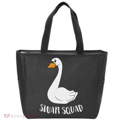 Cute Swan Squad Funny Team Swans Tote Bag