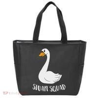 Cute Swan Squad Funny Team Swans Tote Bag thumb 0