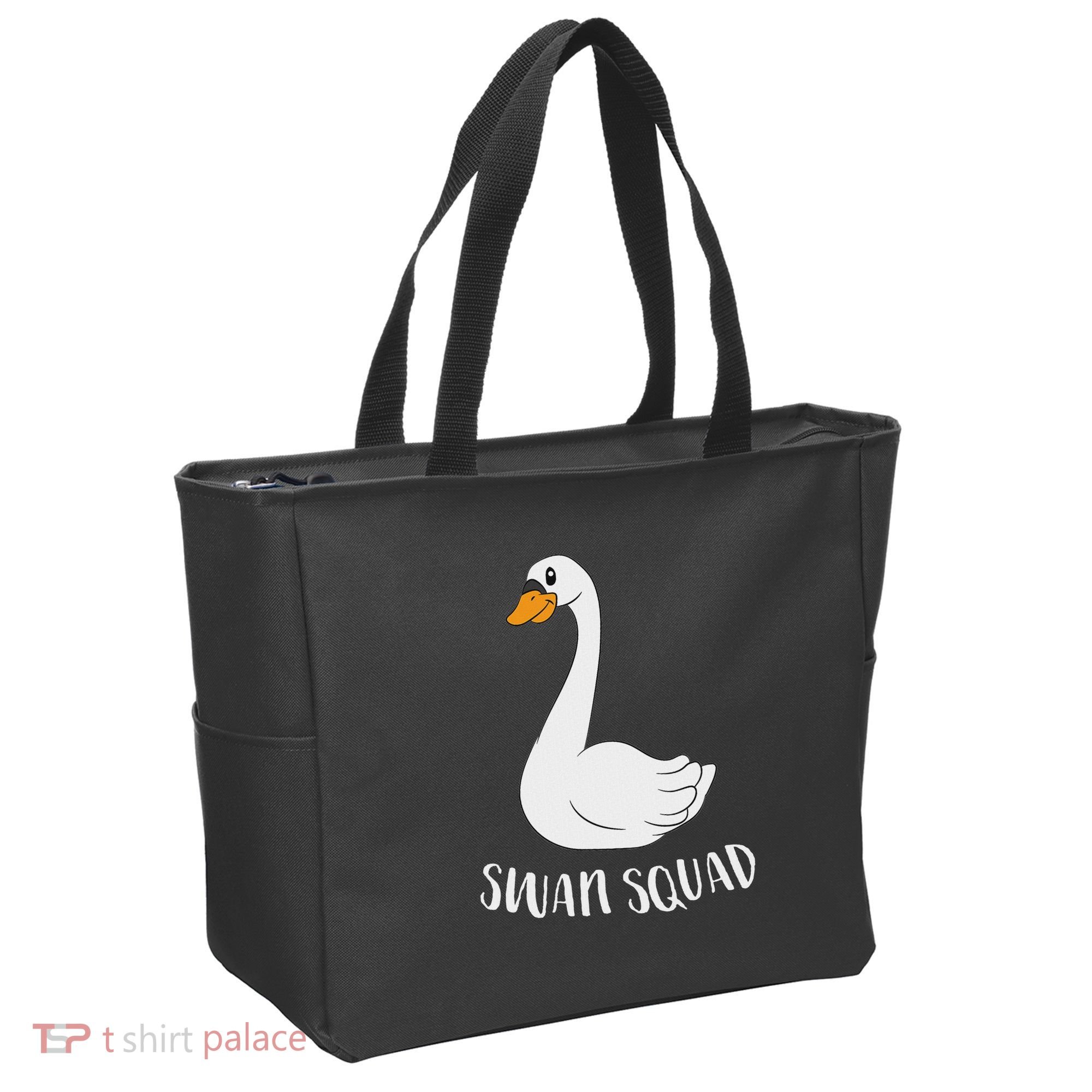 Cute Swan Squad Funny Team Swans Tote Bag