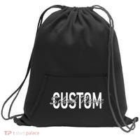 Custom School Spirit Personalize Name Text Sweatshirt Cinch Pack Bag thumb 0