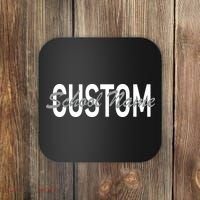 Custom School Spirit Personalize Name Text Coaster thumb 0