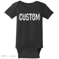 Custom School Spirit Personalize Name Text Baby Bodysuit thumb 0