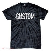 Custom School Spirit Personalize Name Text Tie-Dye T-Shirt thumb 0