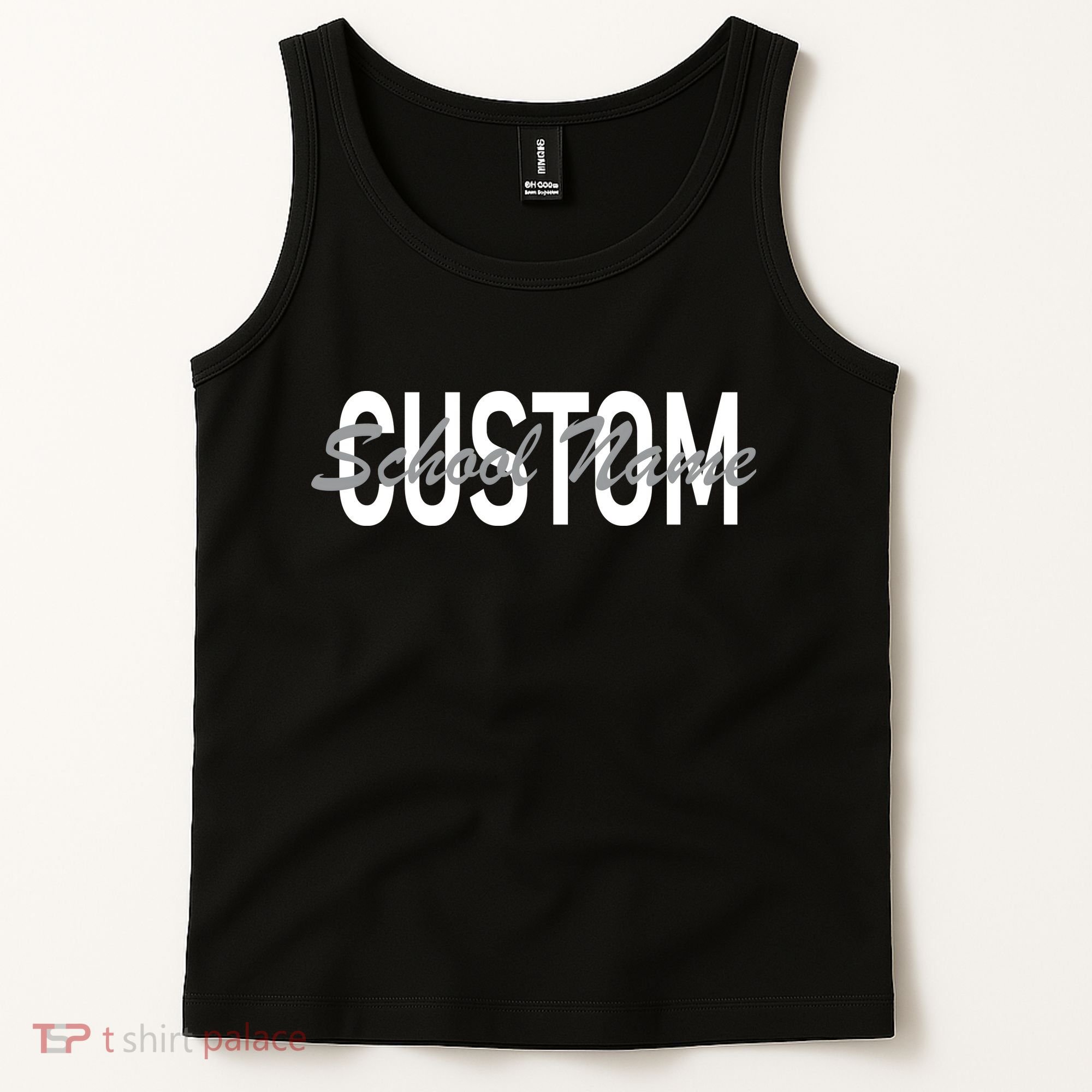 Custom School Spirit Personalize Name Text Tank Top