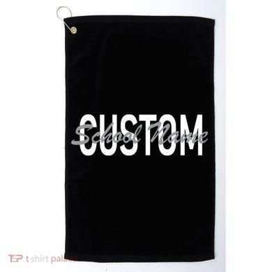 Custom School Spirit Personalize Name Text Golf Towel