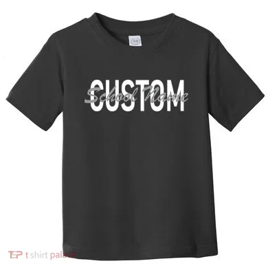 Custom School Spirit Personalize Name Text Toddler T-Shirt