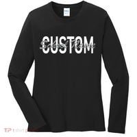 Custom School Spirit Personalize Name Text Women's Long Sleeve Shirt thumb 0
