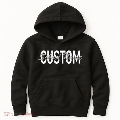 Custom School Spirit Personalize Name Text Kids Hoodie