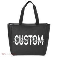 Custom School Spirit Personalize Name Text Tote Bag thumb 0
