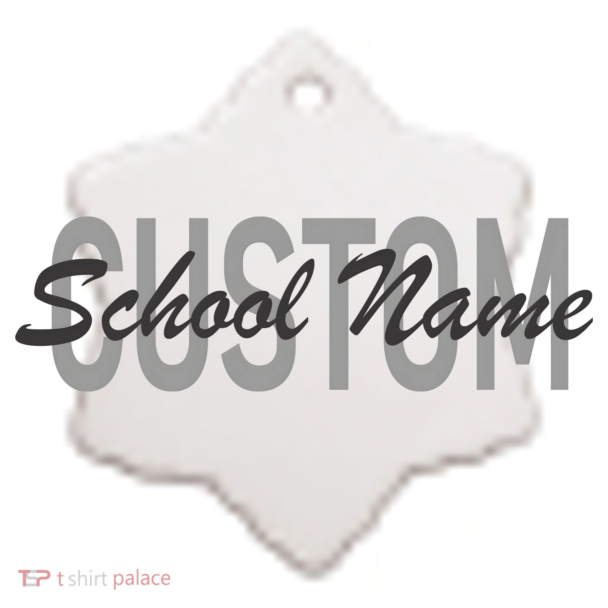 Custom School Spirit Personalize Name Text Ceramic Ornament