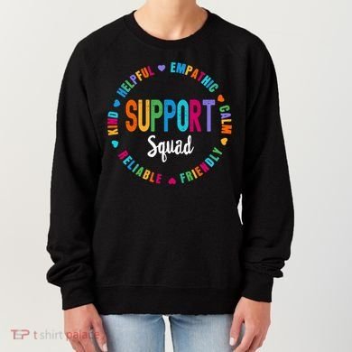 Colorful Support Squad Learning Specialist Sped Resource Gift Women's Sweatshirt