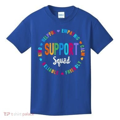 Colorful Support Squad Learning Specialist Sped Resource Gift Kids T-Shirt
