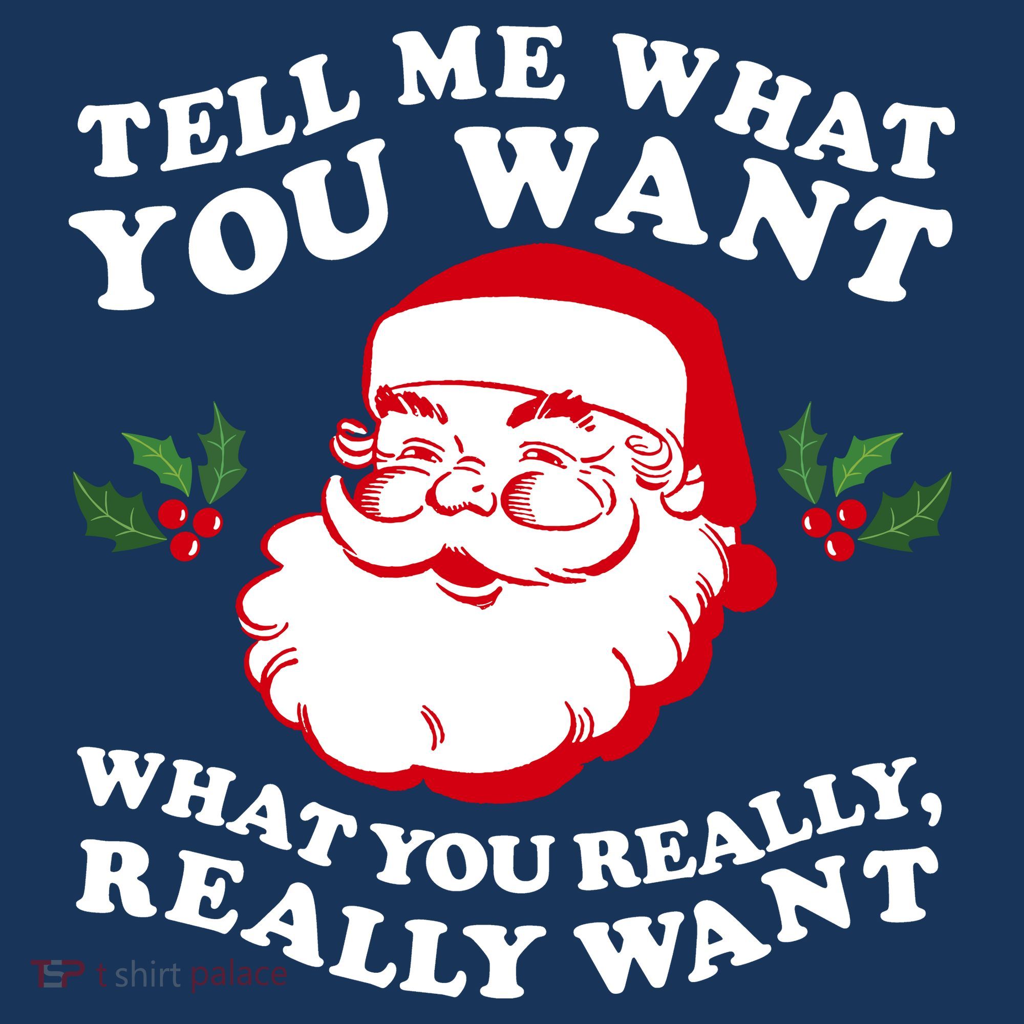 Christmas Santa So Tell Me What You Want Xmas Gift Quote T-Shirt