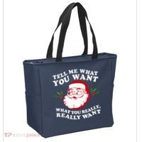 Christmas Santa So Tell Me What You Want Xmas Gift Quote Tote Bag thumb 2