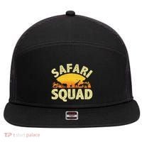 Cool Safari Squad Zoo Animal African Jungle 7 Panel Mesh Trucker Snapback Hat thumb 0