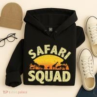 Cool Safari Squad Zoo Animal African Jungle Hoodie thumb 4