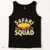 Cool Safari Squad Zoo Animal African Jungle Tank Top thumb 2