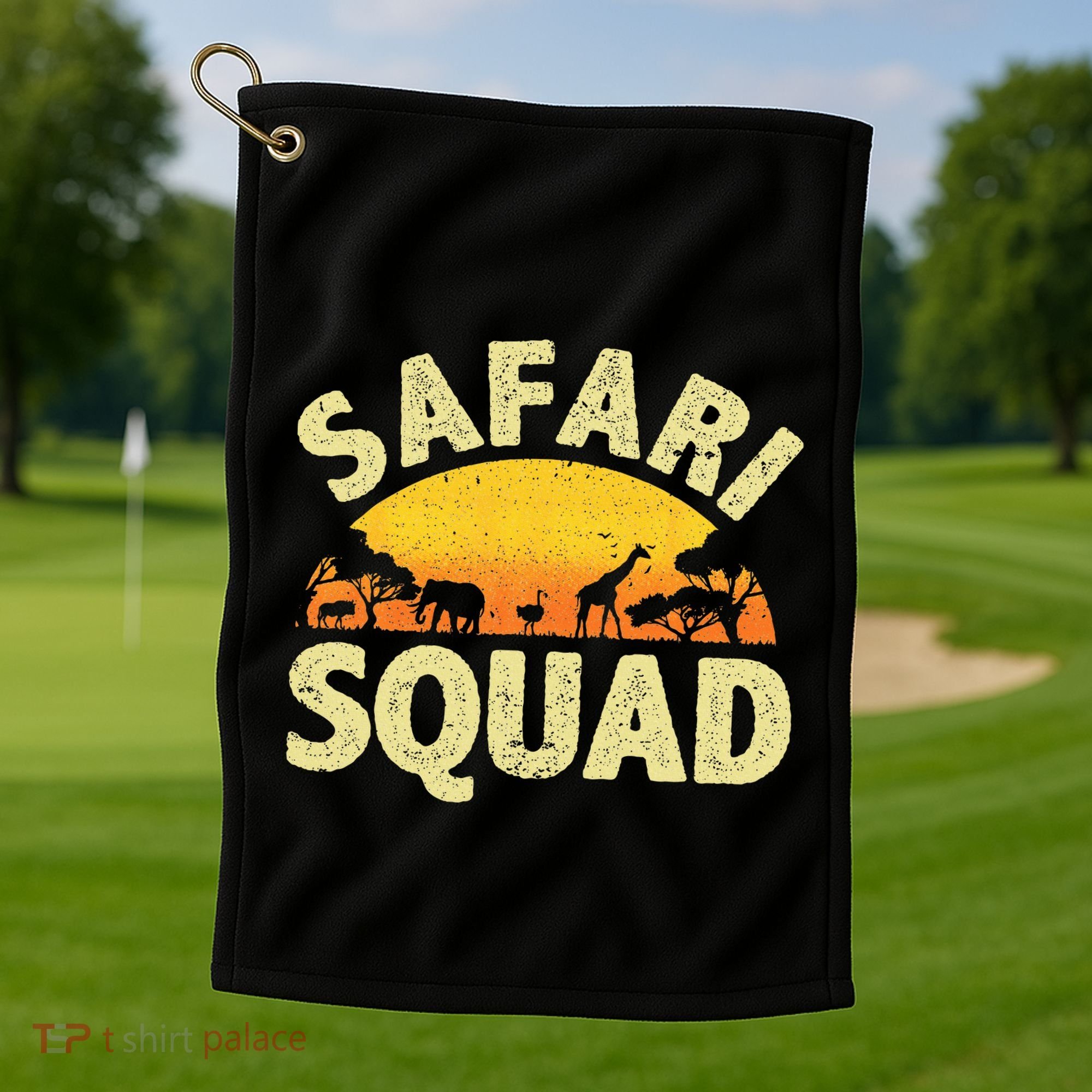 Cool Safari Squad Zoo Animal African Jungle Golf Towel