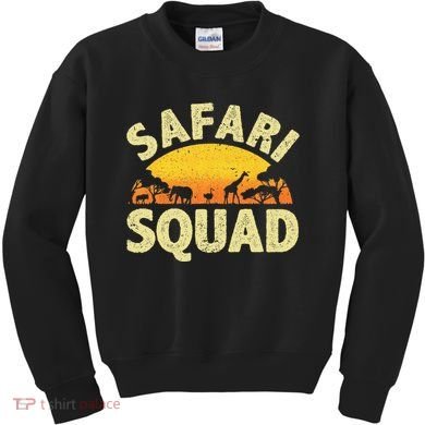 Cool Safari Squad Zoo Animal African Jungle Kids Sweatshirt